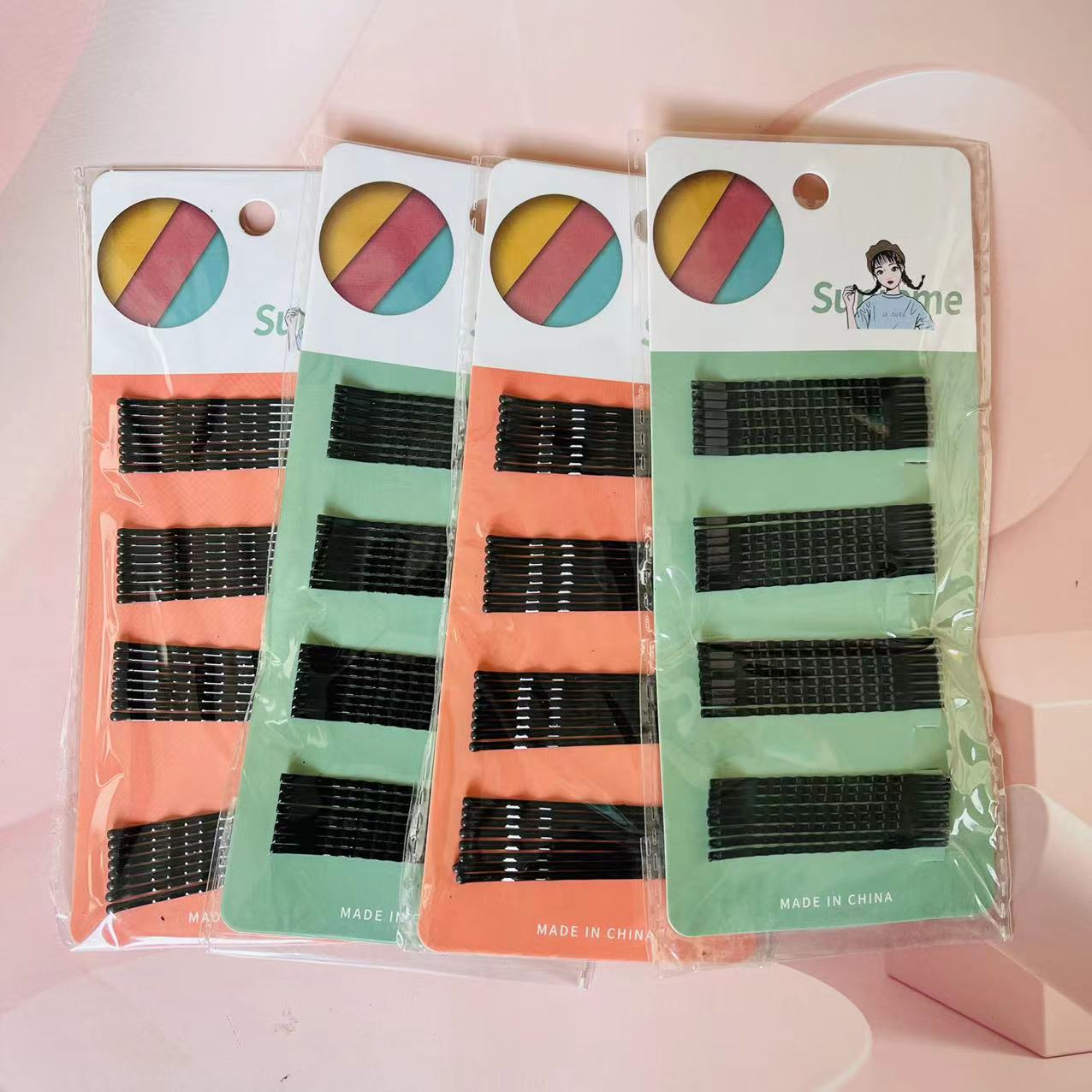 【1-8 Zones 】 Color straight clips 1800 yuan per box, color straight clips, curved hair clips, hair clips, bangs clips, small black clips, curved clips, fresh 1 yuan supply pic 6