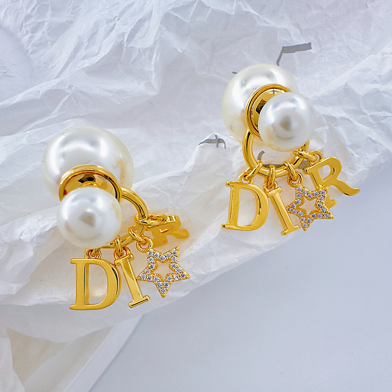 Celeste celeste nuevo estilo perla pendientes calado mujer de alta clase sentido multiplos pendientes luz lujo agujas plateadas orejeras fábrica pic 8