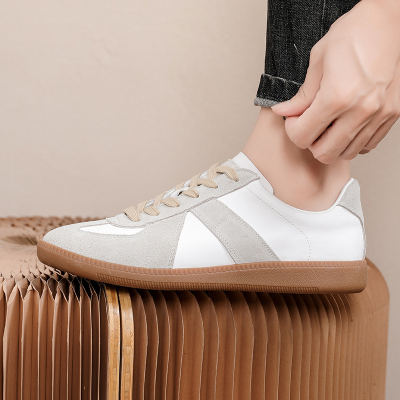 2025春季德训鞋男鞋女鞋低帮板鞋子休闲鞋真皮内增高小白鞋复古运详情1