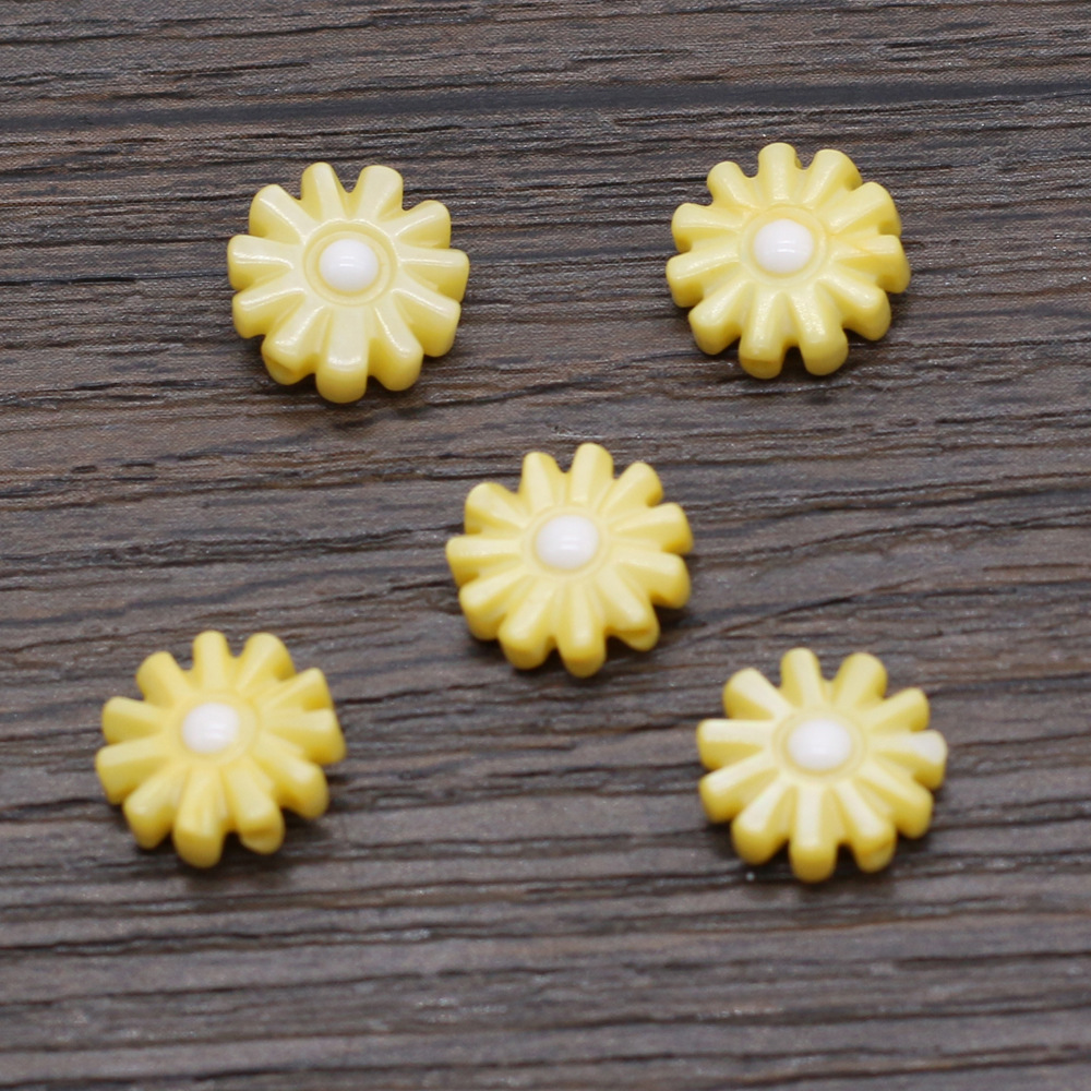 DIY jewelry accessories, natural shell hand-carved sunflowers, multi-color through-hole hairpins, earrings and pendants wholesale pic 24