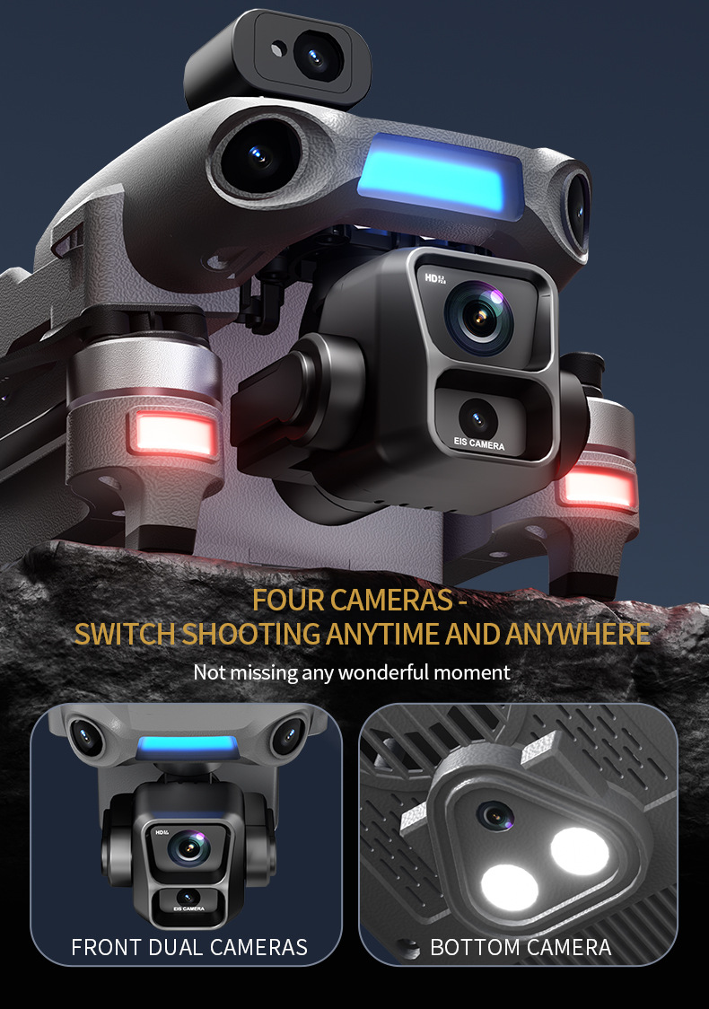 The latest S880 professional unmanned aerial vehicle, equipped with a large screen control for long-distance 12-kilometer video transmission and a 3-axis gimbal, Pengyi P7Max pic 4
