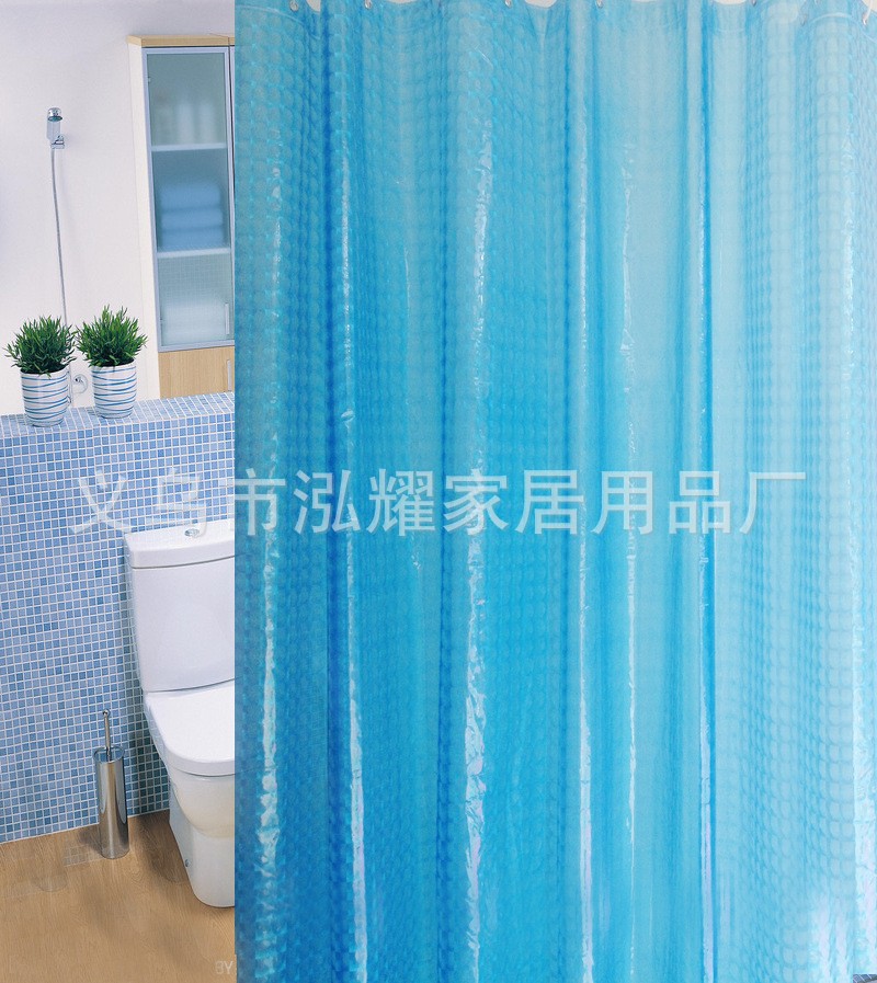 厂家批发加厚浴帘布3D浴室帘洗澡防水卫生间隔断EVA浴帘防水防霉详情1