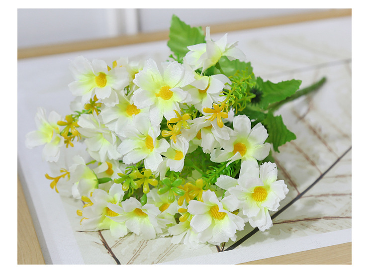 仿真花小雏菊跳兰菊人造假花28头园林家居装饰绢花户外工程小野菊详情15