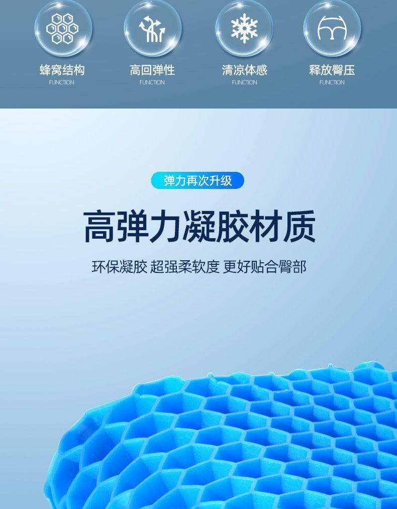 夏季凉垫冰垫蜂窝凝胶坐垫软屁垫办公室久坐冰凉汽车夏天垫怀炉套详情6