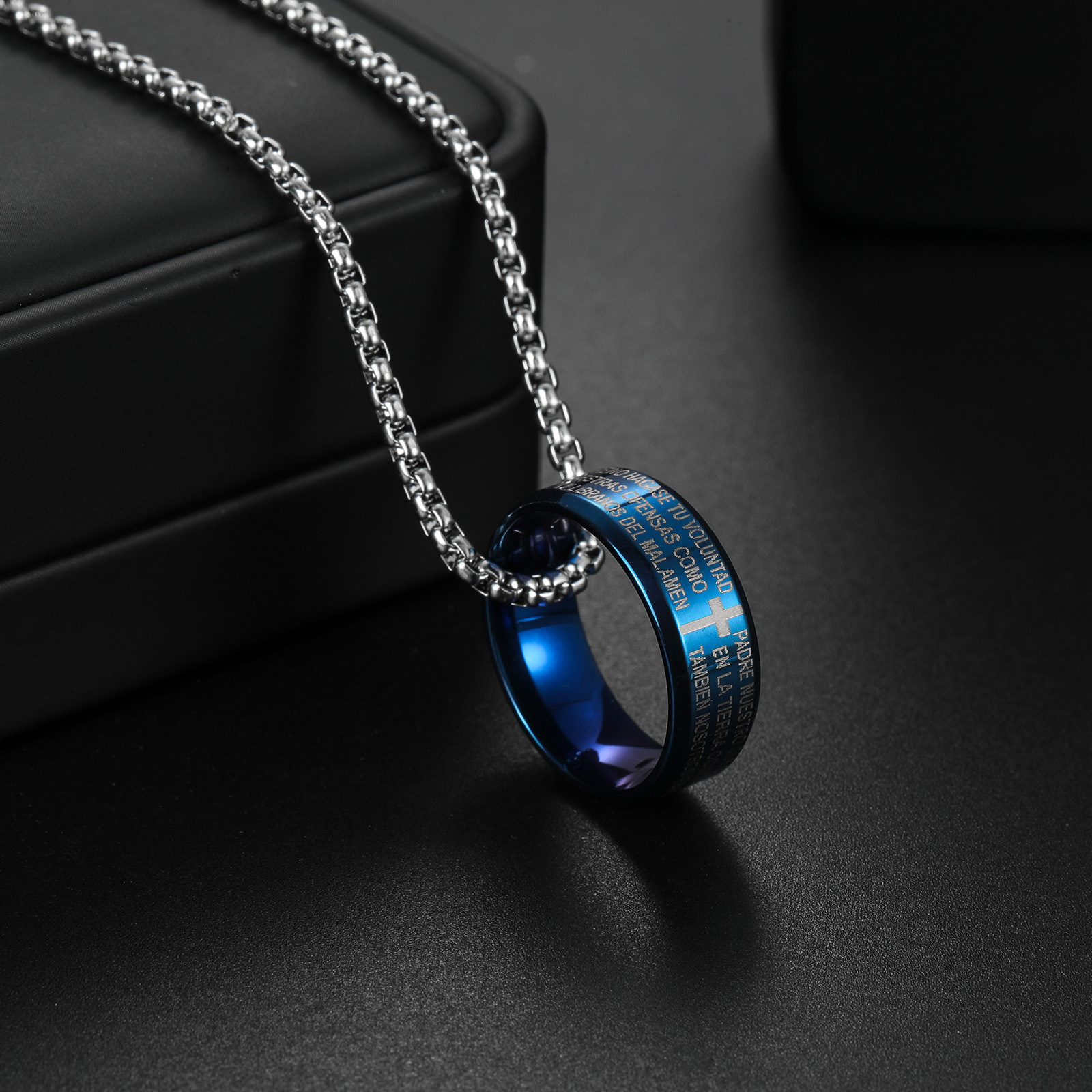 Aliexpress Amazon classic 60cm pearl chain versatile sweater chain, European and American trendy men hip-hop punk style pendant pic 7