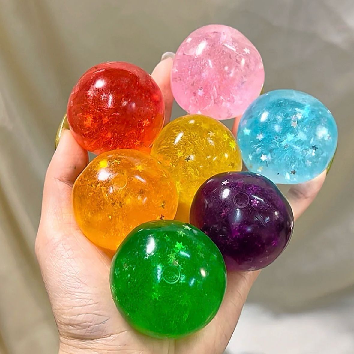 小红书同款彩色星星波珠mini手作球肌无力凡士林感工艺品礼品水晶装饰详情2