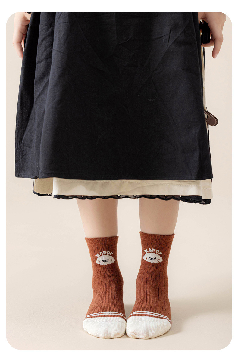 跨境秋冬儿童a类全棉袜子小绵羊儿童袜子中大童中筒男女童袜子详情12