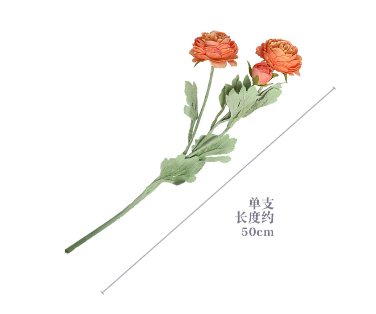 欧式仿真花三头洋牡丹装饰假花婚礼办公文化用高级感成品礼盒详情3