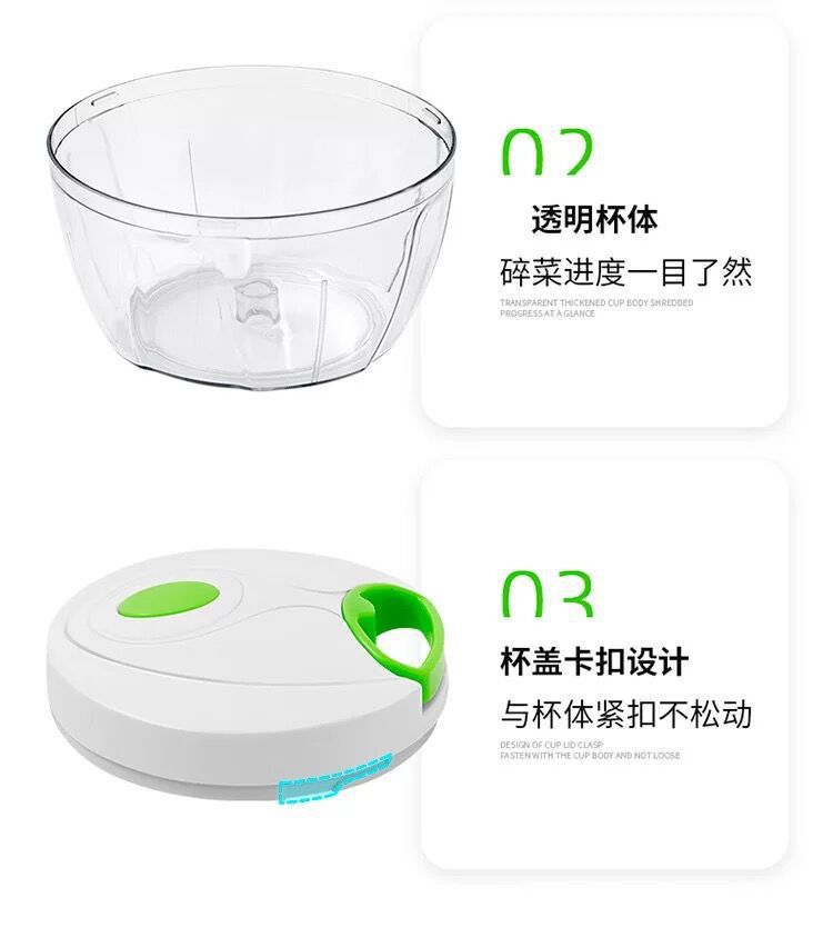 Vegetable mashing machine, stainless steel garlic puller, garlic puree machine, manual vegetable cutter, hand-pulled rope garlic cutter, garlic mashing machine pic 8