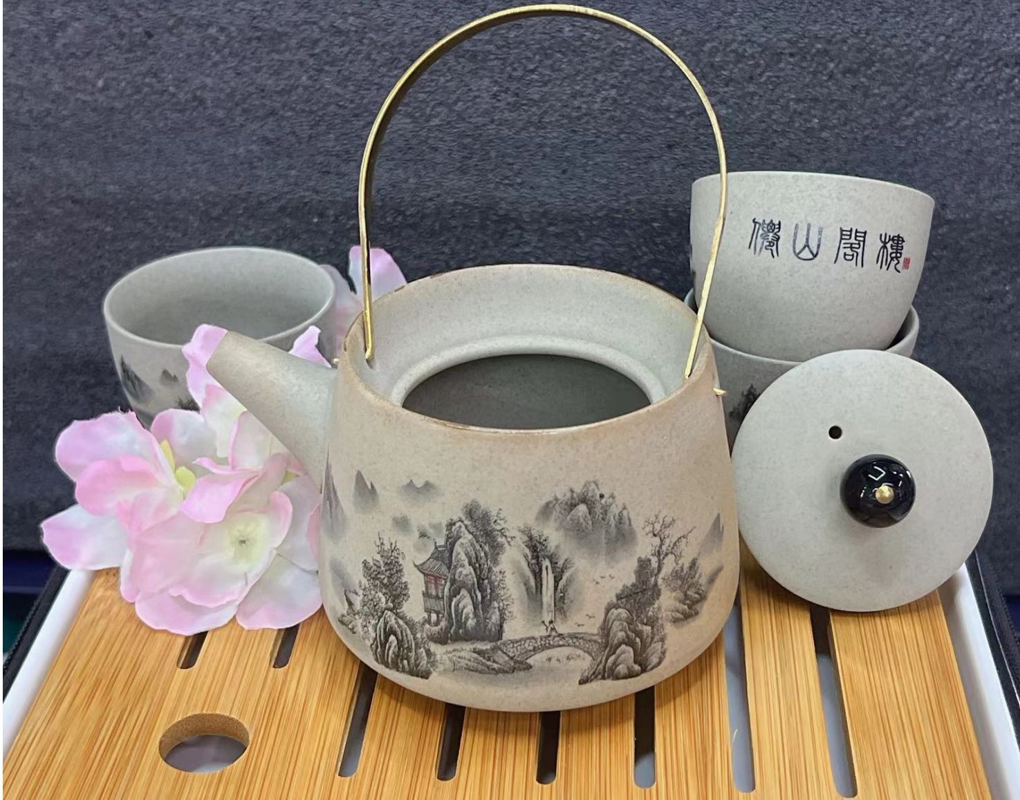 陶瓷茶具套装茶壶茶杯粗陶15件套家用功夫茶具商务礼品茶具礼盒装详情31