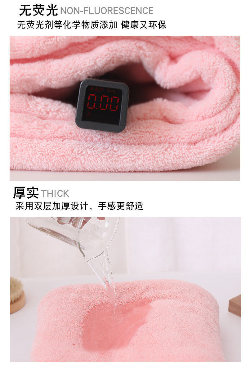 Dry hair cap, super absorbent bath cap, quick-drying hair wash, embroidered towel, hair wrap, thickened for women, long adult hair, headscarf pic 11