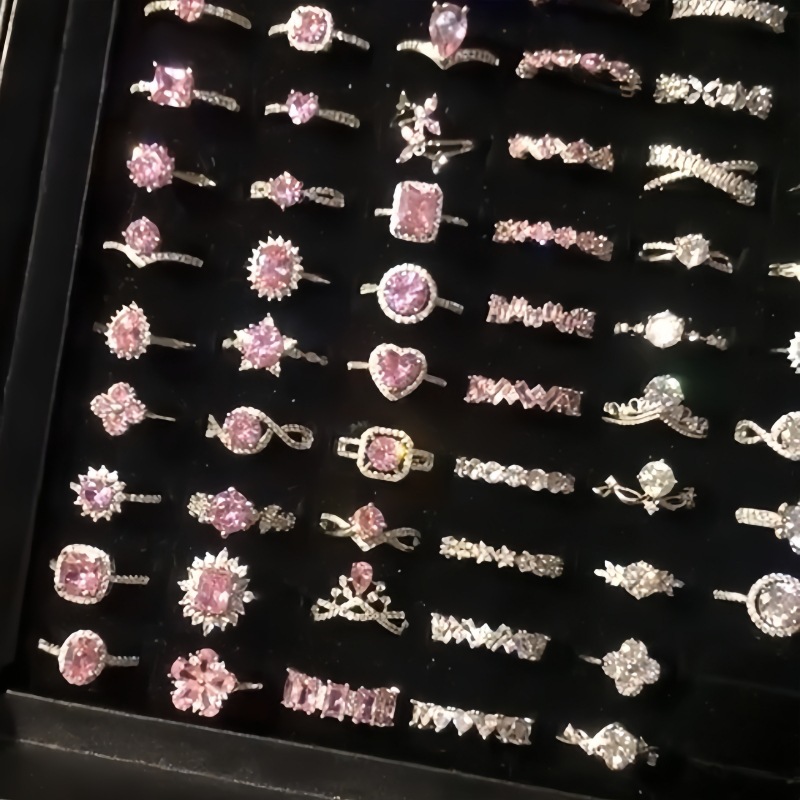 Korean zircon diamond ring for women, 925 sterling silver spring/Summer, niche, light luxury, high-end index finger ring, open ring wholesale pic 7