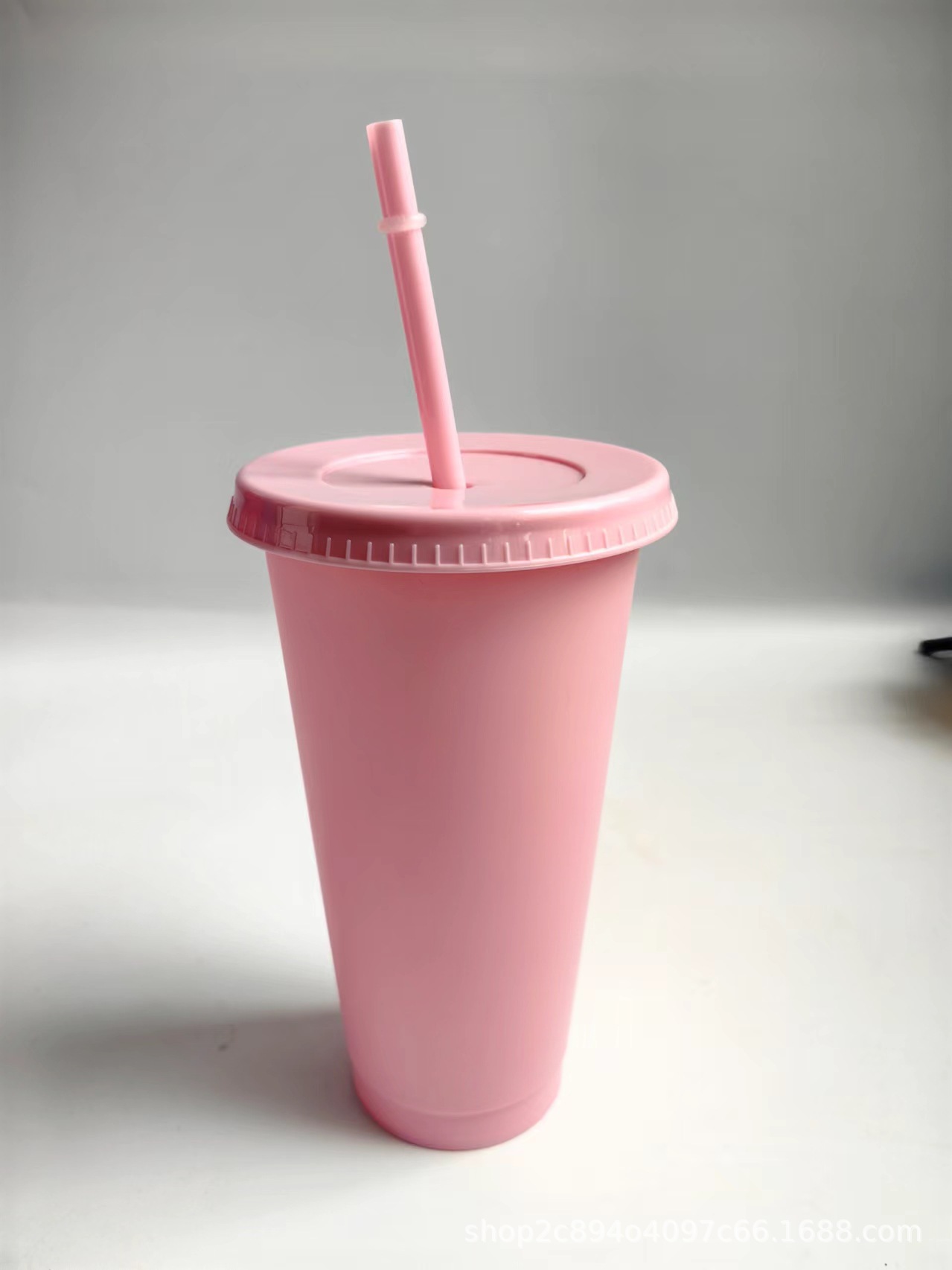 Source factory Amazon best-selling large-capacity PP milk tea cup, creative and fashionable coffee cup, portable plastic straw cup pic 7