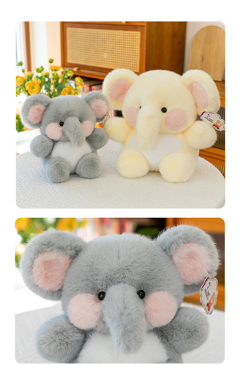 Authentic cute little Elephant plush toy, cute little elephant doll, soothing doll, a gift for girls and children pic 16