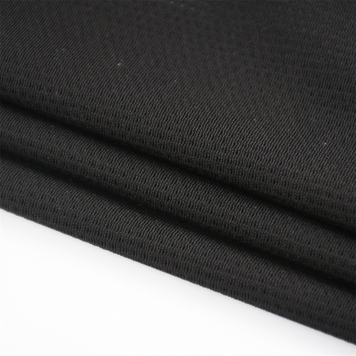 现货涤氨弹力网 运动服拉架网布 透气篮球服弹力针织面料网孔详情1