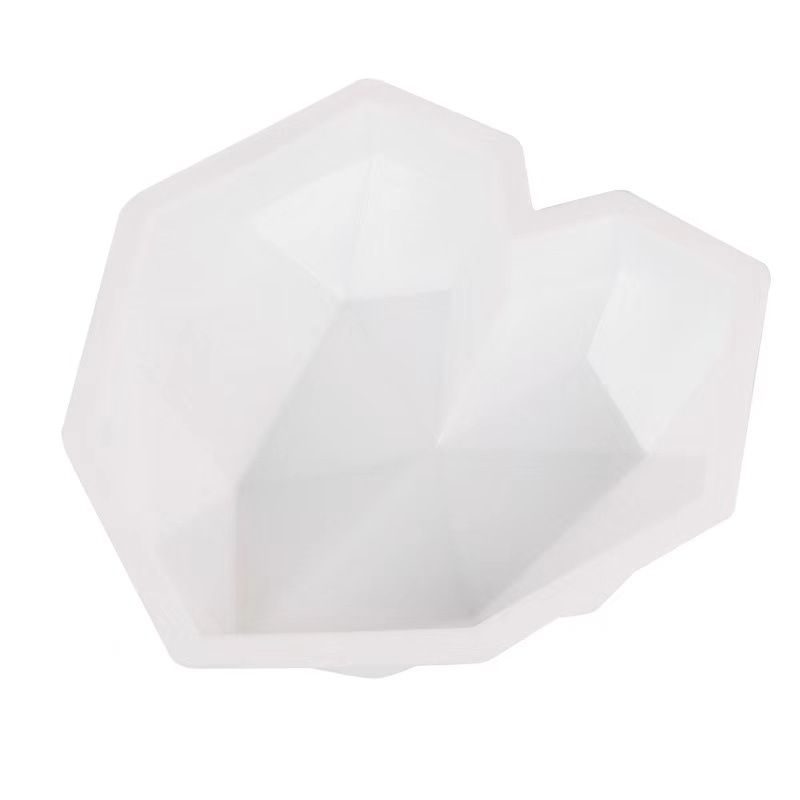 Choukai single 8-piece heart-shaped diamond resin mold, mousse silicone diy cake mold, rice cake mold, candle plaster pic 6