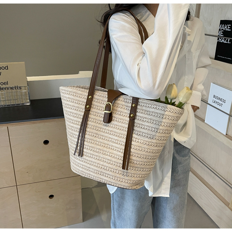 草编大容量包女包编织夏天沙滩女2024新款包包单肩手提托特包大包详情36