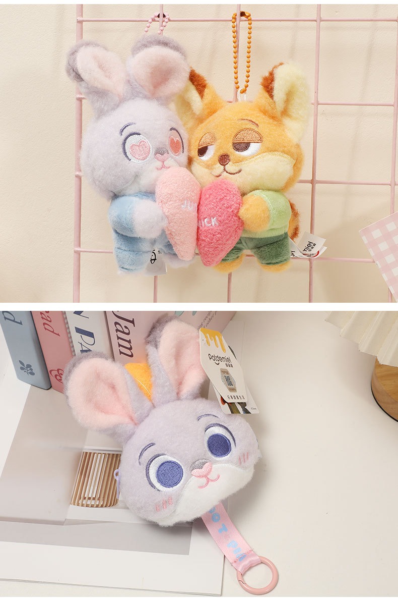 迪士尼正版疯狂动物城尼克狐朱迪豹警官毛绒玩具背包钥匙扣娃挂件详情6