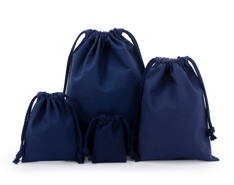 Wholesale and in-stock white drawstring cotton drawstring bags, blank eco-friendly gift packaging, storage canvas drawstring bags pic 62