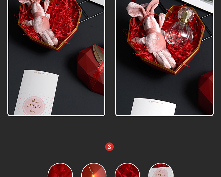 ins风爱心礼盒包装盒心形礼物盒伴手礼盒精致生日礼品空盒子详情12