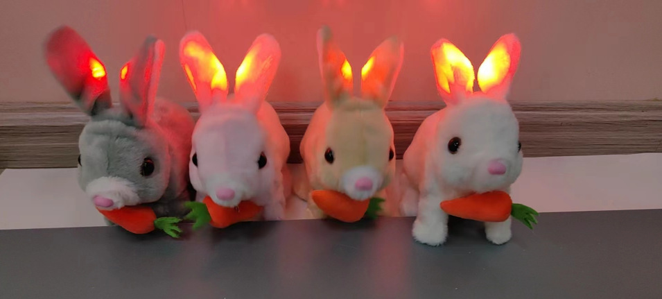 The new electric plush rabbit toy can walk, bark and move its ears. It is an electric white rabbit pet toy dog pic 15