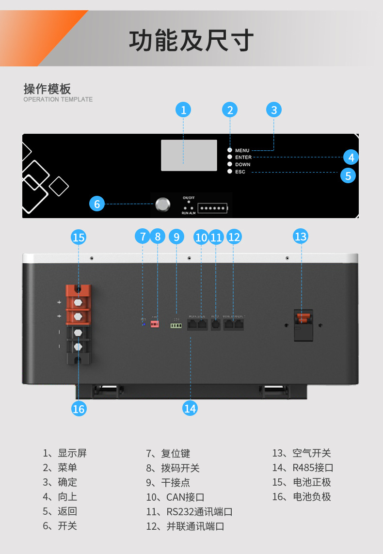 5KWH家用储能电池 太阳能锂电池光伏一体机柜 高效solar energy储能系统 其他分类可选详情9