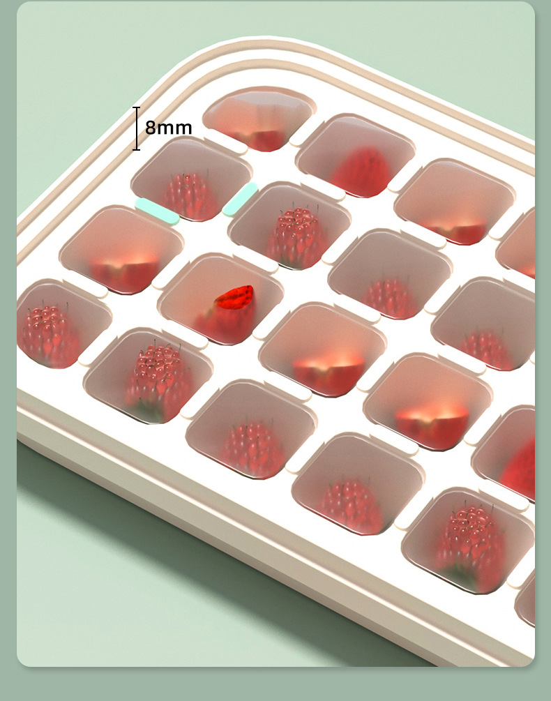 按压冰格冰条塑料模具制冰盒易脱模大容量储食品级磨具详情12