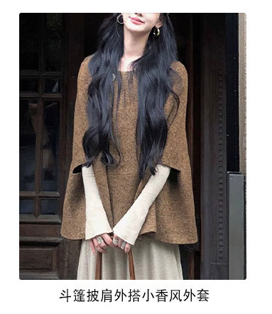 【不知雪】温柔氛围感蕾丝v领针织连衣裙腰显瘦a摆长裙详情3