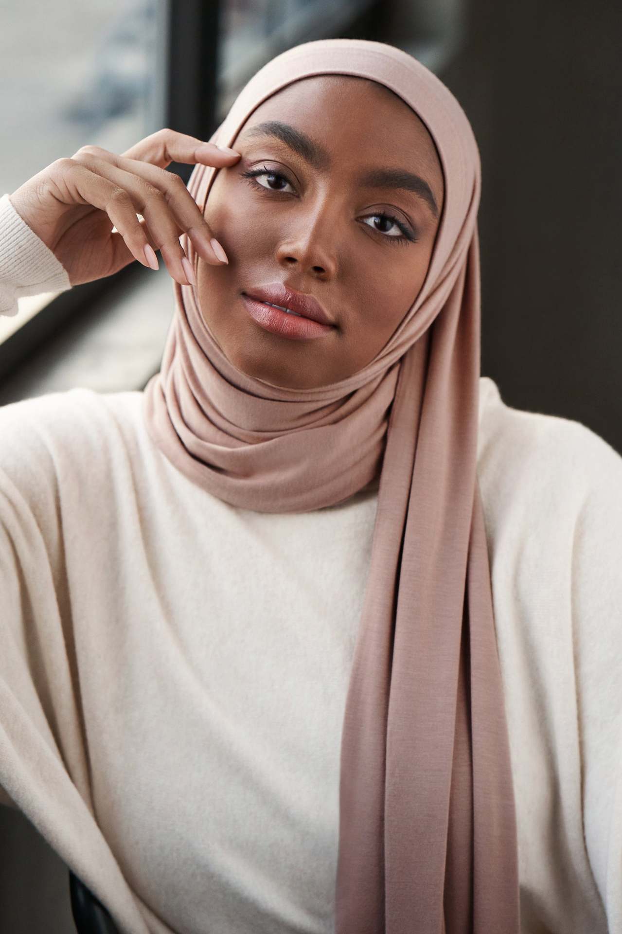 High-quality solid color modal rolled-up mercerized cotton scarves, shawls and headscarves for cross-border Middle East Jerseyscarf pic 10