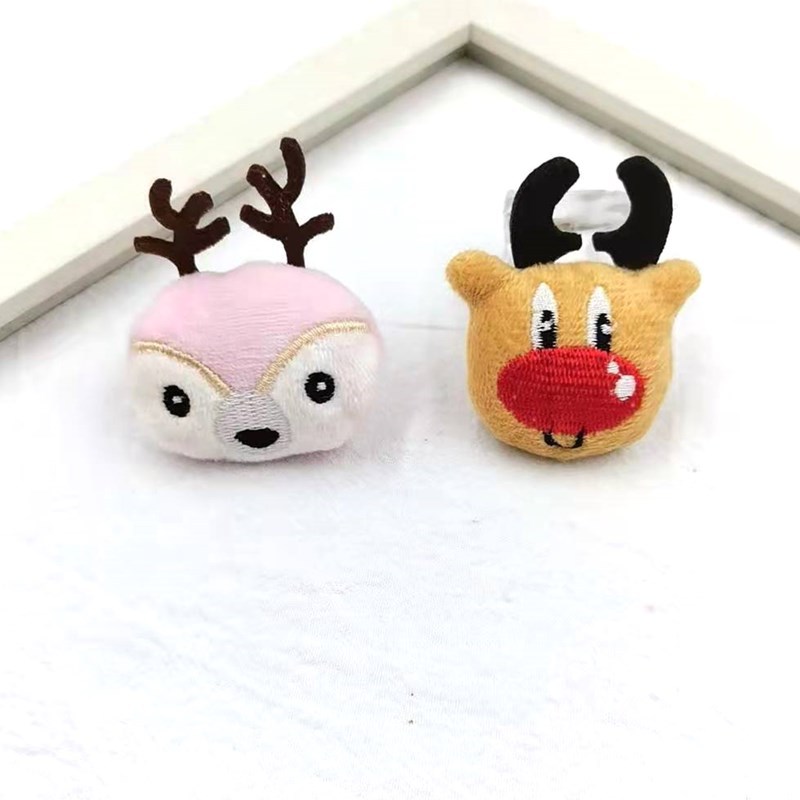 Christmas plush cartoon dolls, Santa Claus, reindeer brooches, socks, bags, accessories and accessories for foreign trade pic 7