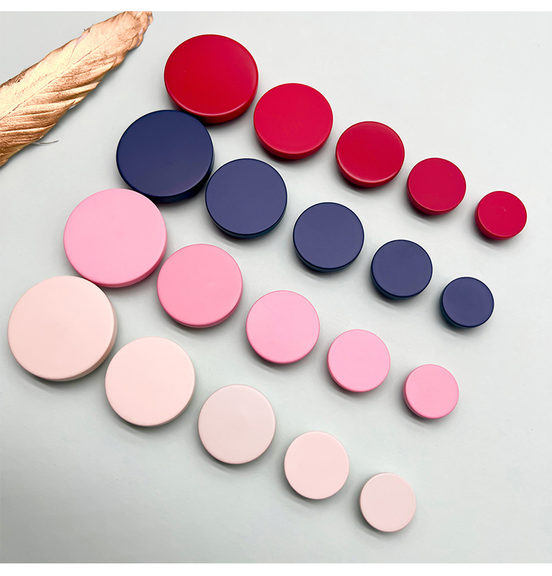 现货批发树脂平面高脚喷漆纽扣双面尼大衣扣子颜色可定电工开关按钮饰品配件详情8