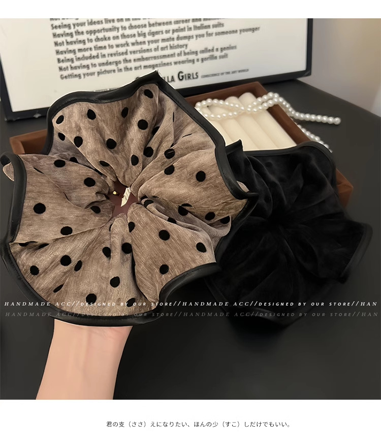 超大号波点绝美大肠发圈2025新款头绳女秋冬高级感头花头饰扎头发详情5