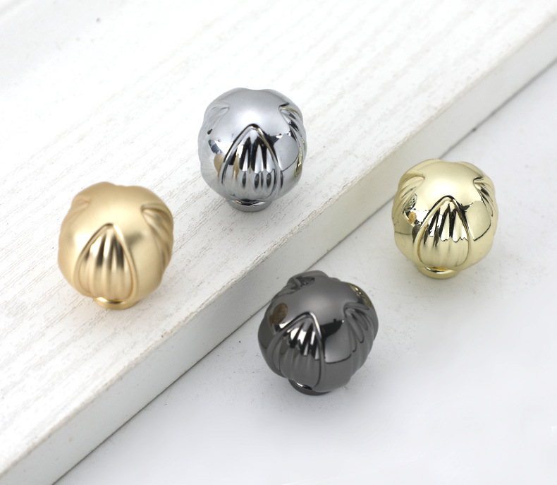 鸽子蛋椭圆抽屉单孔拉手北欧金色亮光黑色橱柜衣柜家具圆形小拉手详情32