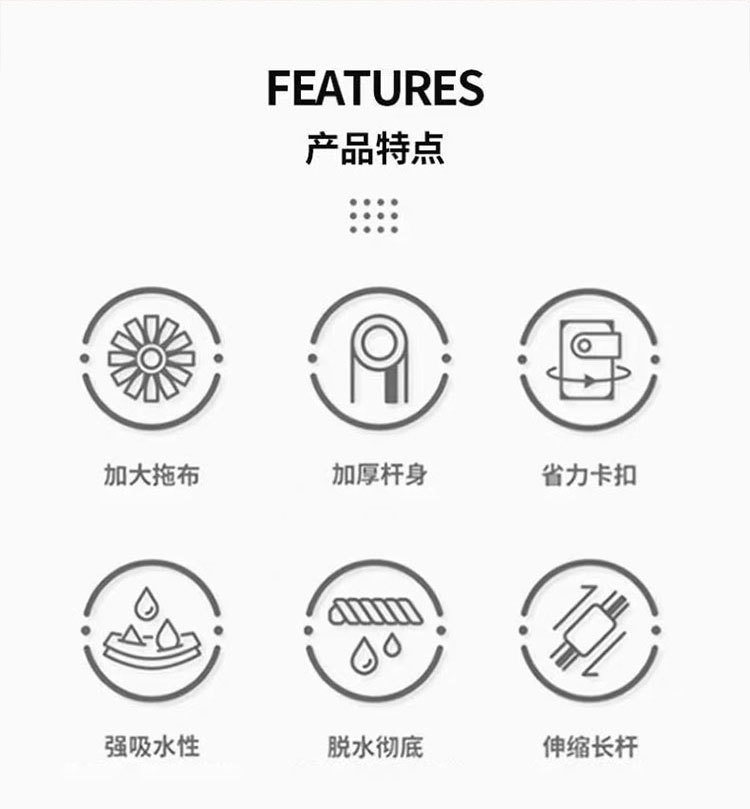 自拧水免手洗旋转拖把家用懒人一拖净大拖头墩布仿手拧可伸缩拖把详情2