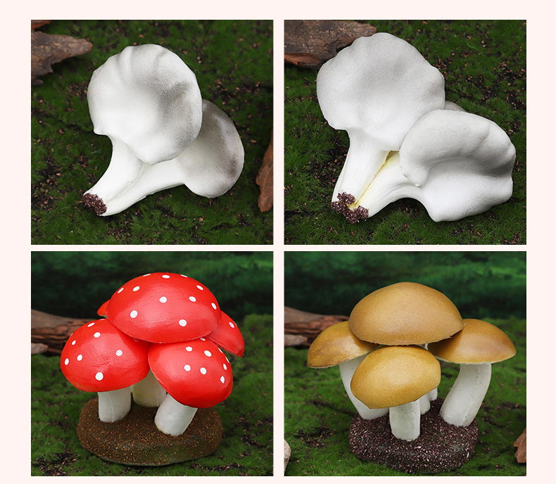 仿真迷您植物香菇平菇菌类套装早教植物静态摆件认知模型套装现货详情3