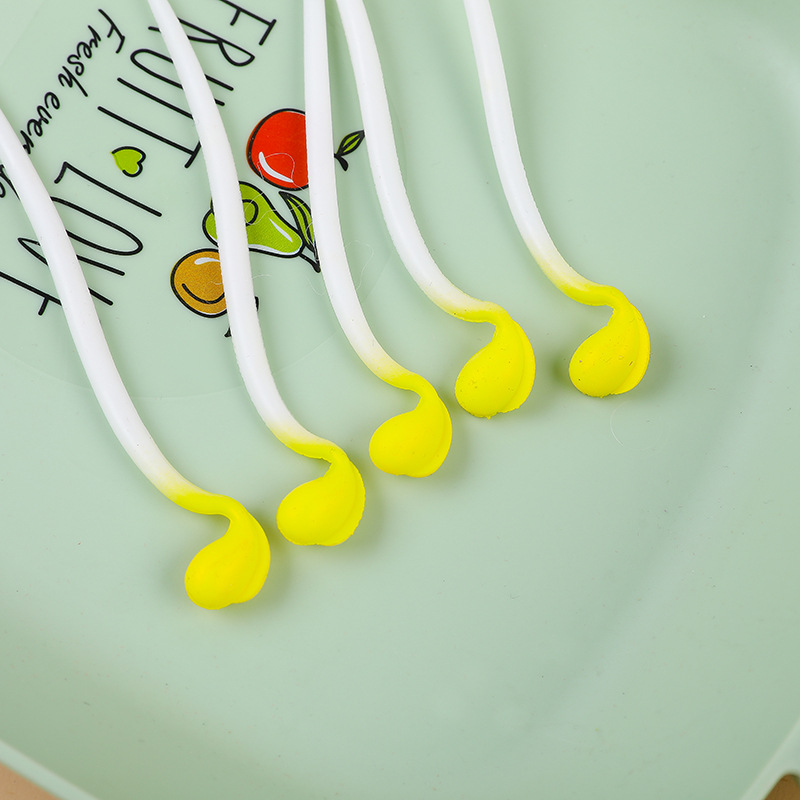 The new cross-border elastic stress-relieving toy tpr bean sprout stretching simulation yellow bean sprout diy stress-relieving pull little bean sprout pic 6