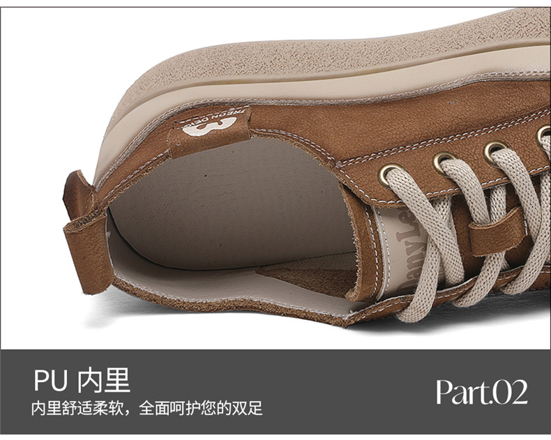 头层牛皮休闲真皮运动鞋女2025新款春秋复古板鞋潮鞋旅游鞋百搭详情18