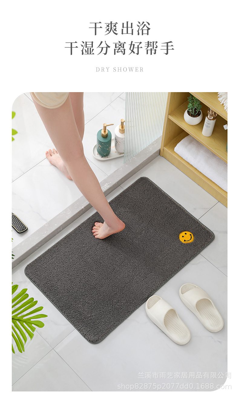 爆款加厚泡泡绒家用地毯卧室厨房地垫浴室吸水防滑脚垫卫生间门垫详情10