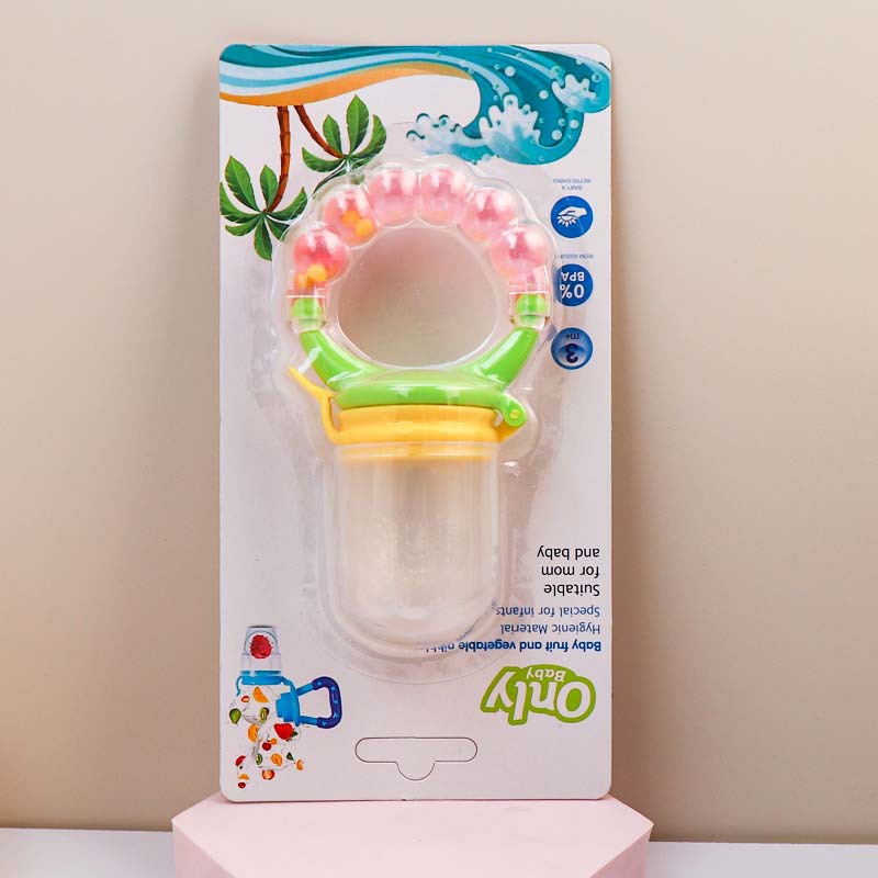 厂家直销咬咬乐摇铃果蔬婴儿果汁水果食物牙胶辅食安全硅胶磨牙详情7