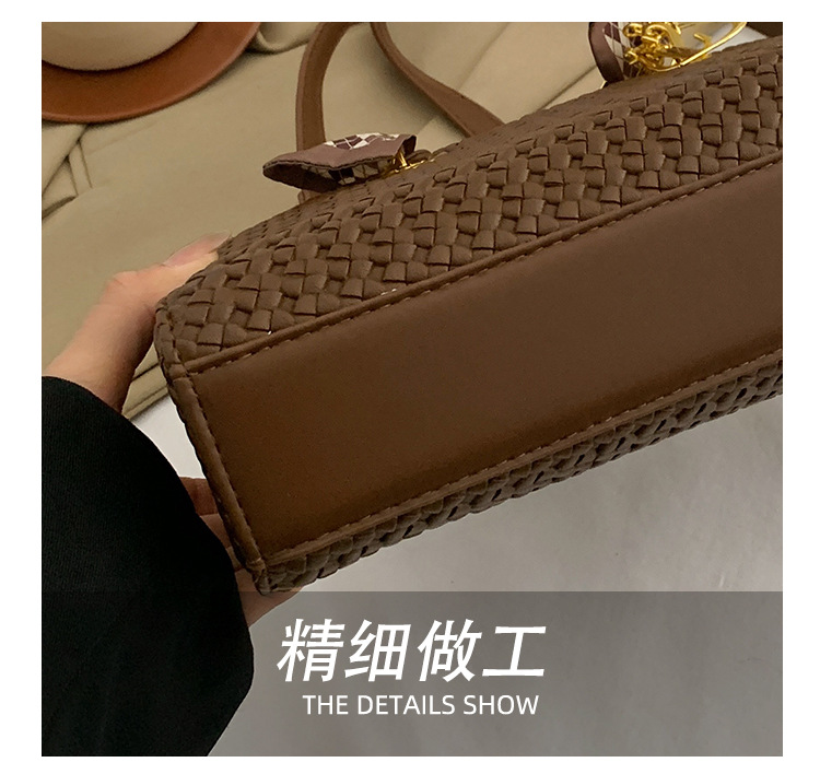 蓓蓓尚品2025高级感D家丝巾编织戴妃包手提单肩斜跨潮流女包bags详情10