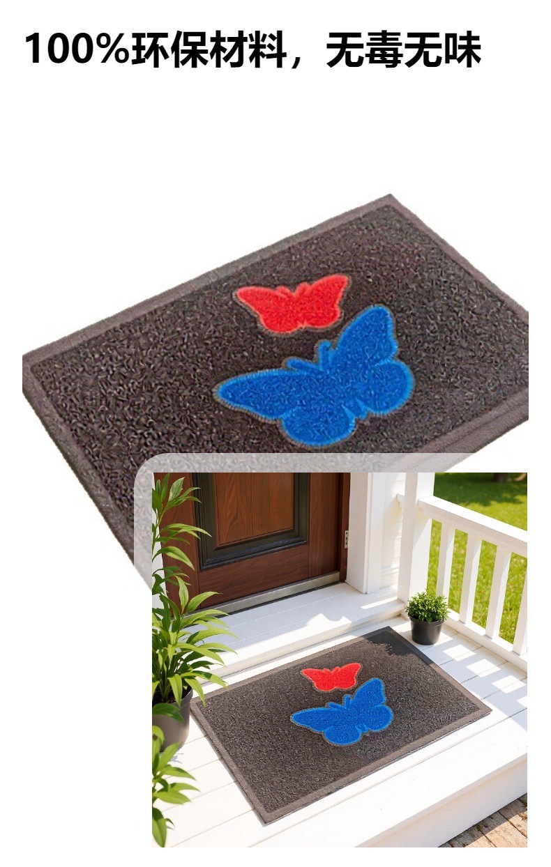 拉丝喷丝发泡底单色拼图拼花卧室垫客厅垫门垫刮泥地垫详情3