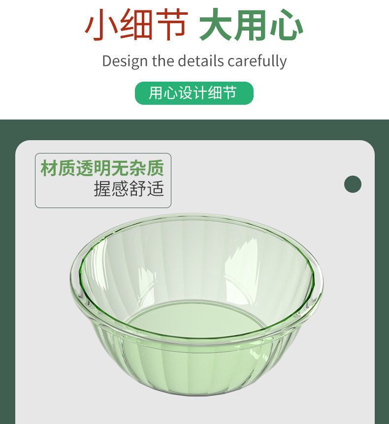 【 Zone 2-2 】 Tempered transparent Basin /200 yuan per box, thickened transparent water-splashing basin, household tempered basin for laundry, vegetables and toiletries, plastic basin, fruit basin, 2 yuan supply pic 3