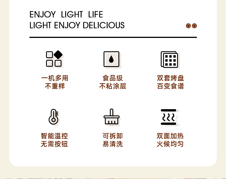 跨境亚马逊110V华夫饼机三明治机早餐机烤面包机小家电煎牛排机详情26