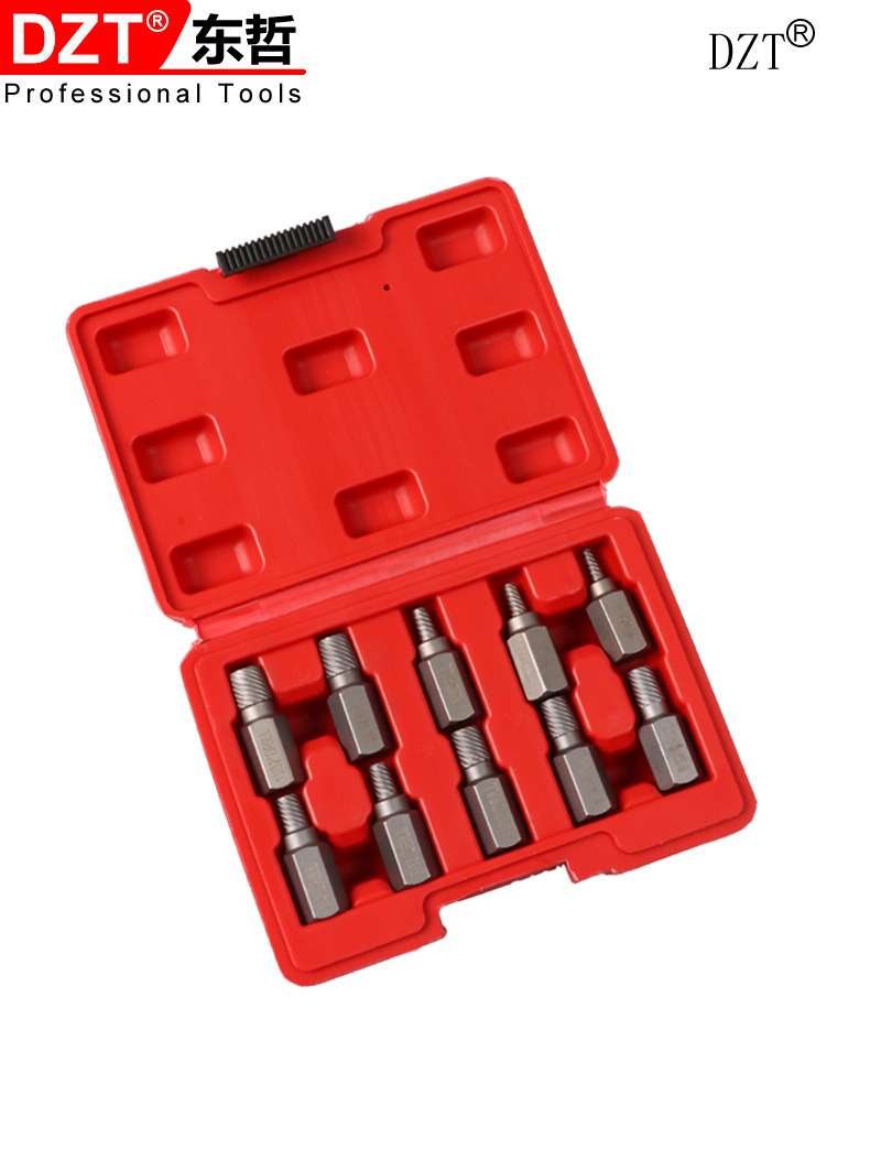 10/25 piece set of British standard screw remover 42CrM0 material screw damage removal tool set with hardware pic 9