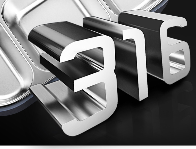 Food-grade oversized lunch box, microwave-safe 316 stainless steel lunch box for work, student insulated and sealed box pic 4