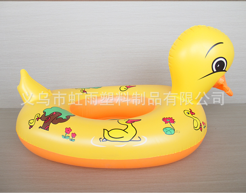 夏季批发黄鸭儿童游泳圈 加厚动物游泳坐圈座圈PVC鸭子游泳圈混批详情13