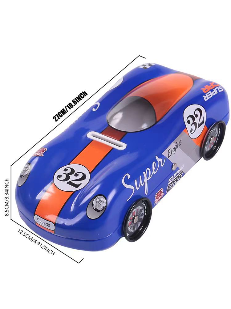 2025新款儿童收纳盒玩具存钱罐跑车造型密码储钱罐详情2