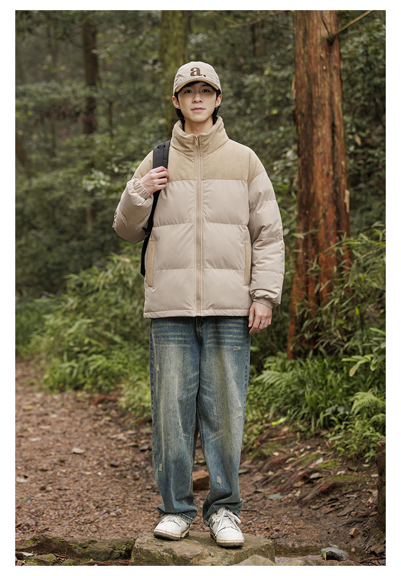 New winter fleece cotton-padded jackets for both men and women, thickened and warm cotton-padded jackets, couple bread jackets, and trendy color-blocked cotton-padded jackets pic 11