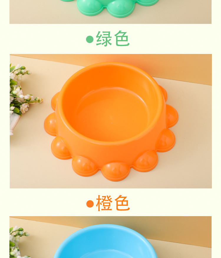Wholesale of new cat bowls, dog bowls, candy-colored single bowls, small and medium-sized dog plastic dog food bowls, dog food utensils and pet supplies pic 7