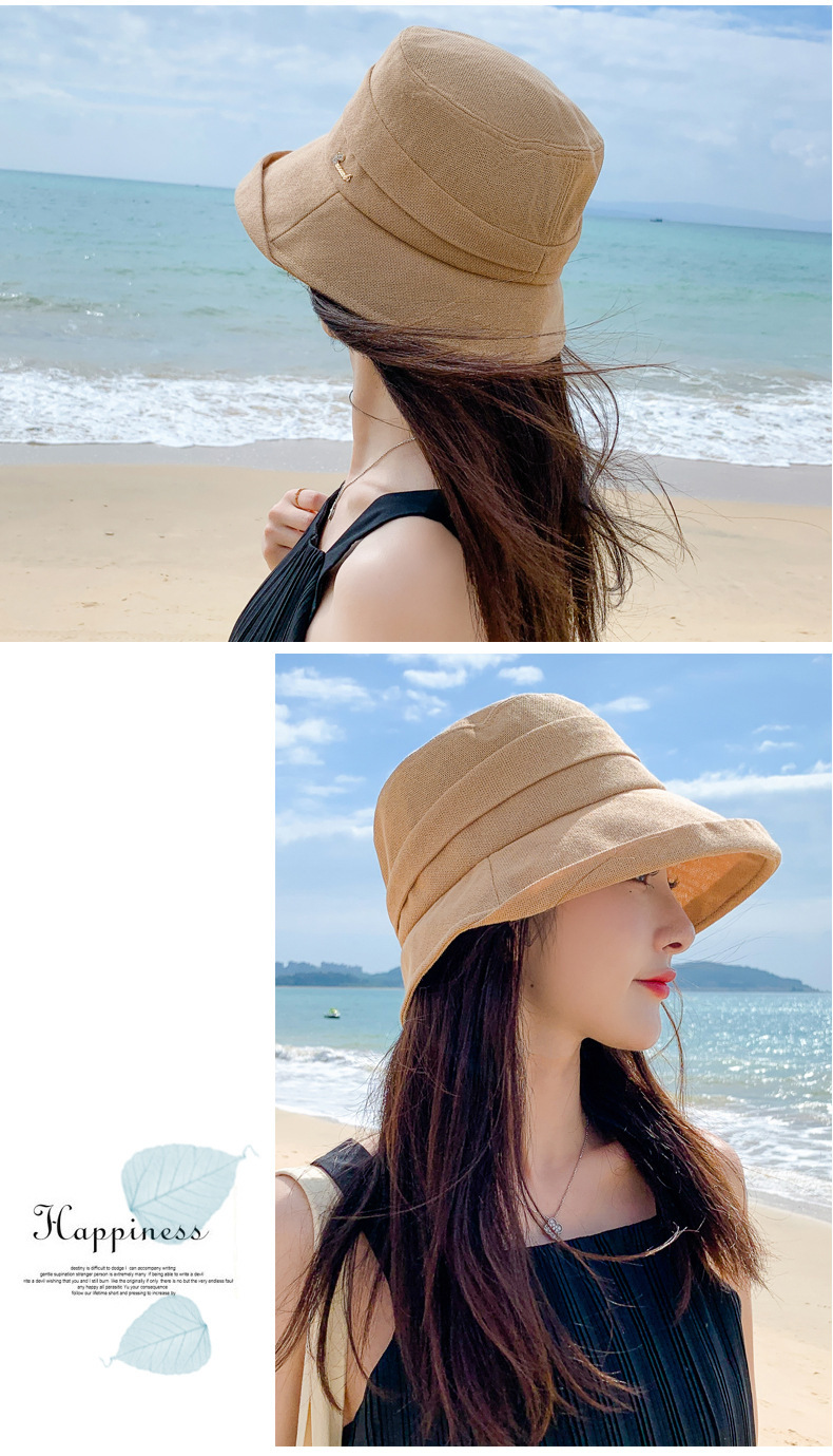 Early spring new style stylish hats for women Japanese-style fisherman hats are versatile. Summer sun protection and shade basin hats are trendy Korean-style sun hats pic 8
